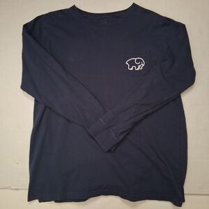 Ivory Ella Blue Elephant Long Sleeve T-Shirt Womens Large